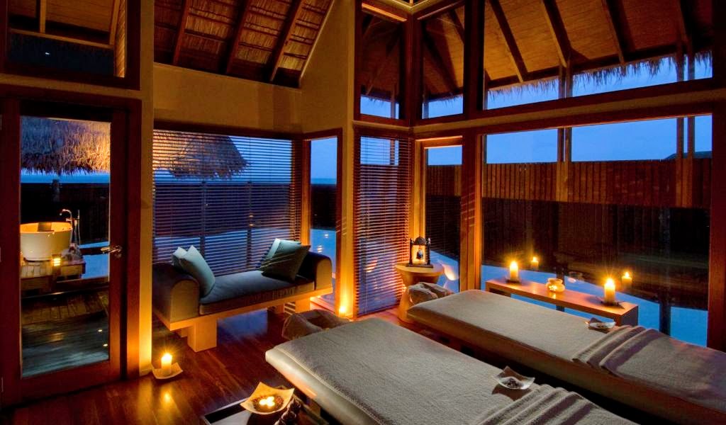 Double treatment room at The Spa Retreat, Conrad Maldives Rangali Island