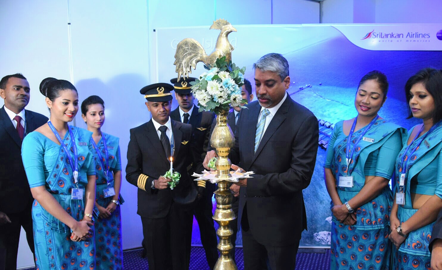 Crew, SriLankan Airlines. SriLankan becomes first international airline to fly to Gan Island