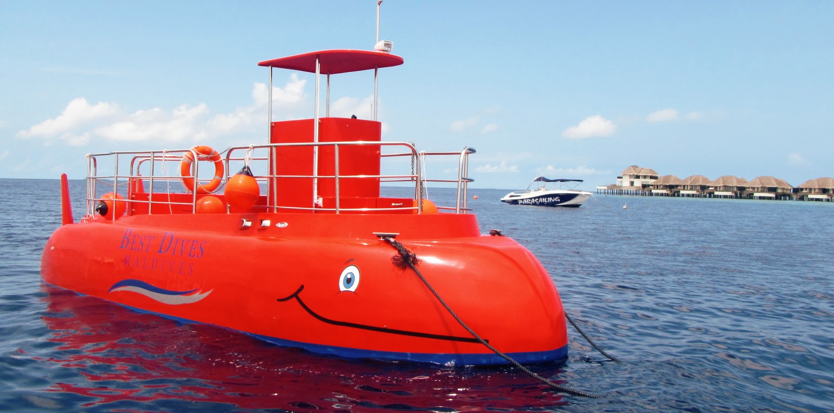 The semi-submersible submarine gets guests up close to the underwater world of the Maldives