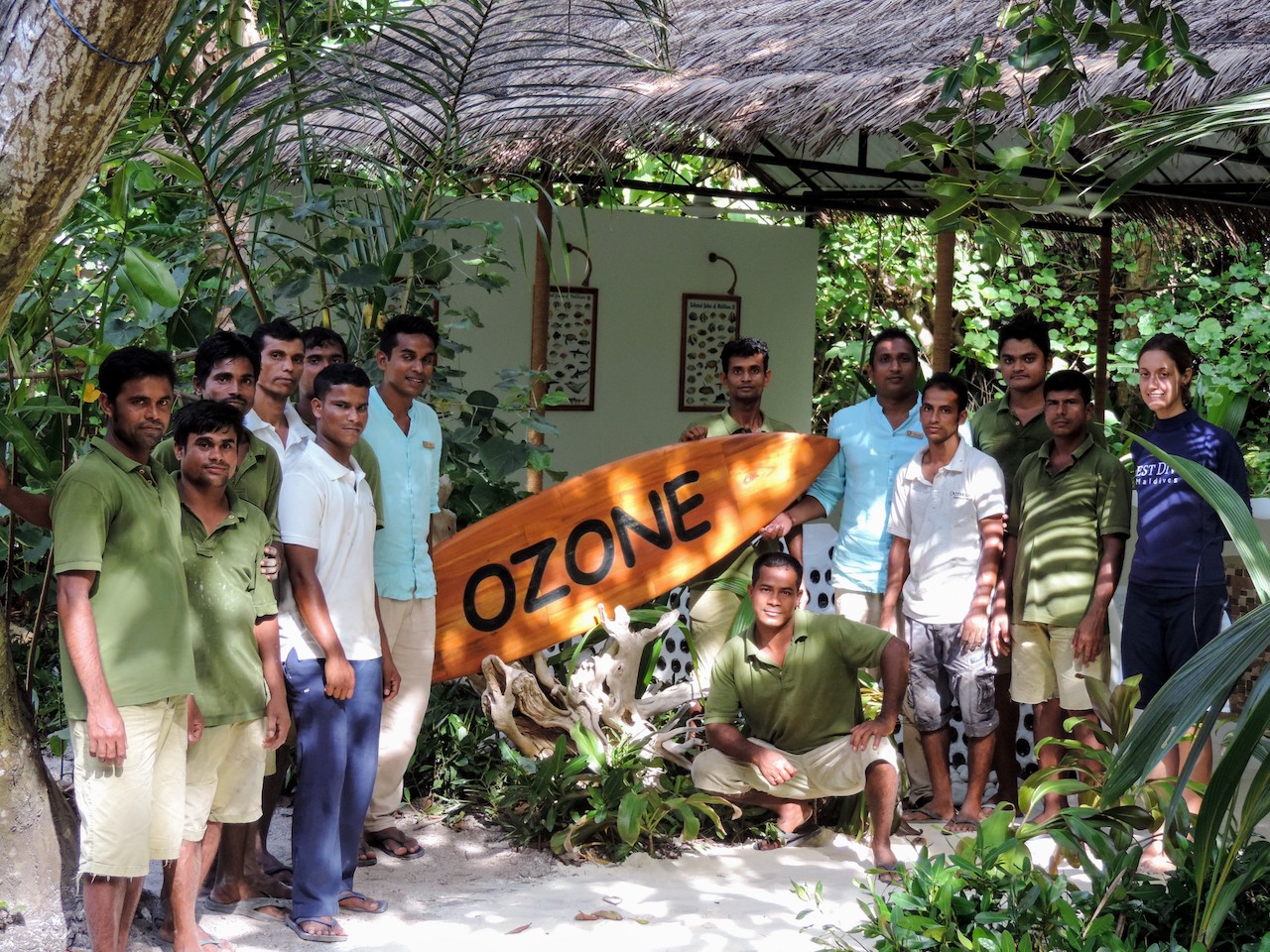 The sustainable OZONE Hut – made for presentations and talks on marine life at the Outrigger
